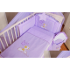 Conjunto de cama bebé  5 elementos urso estrela lilas